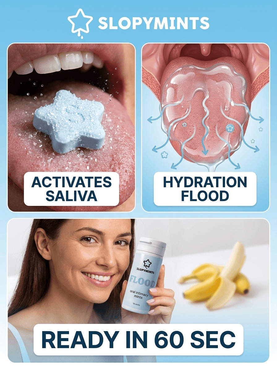 Flood mechanism: activates saliva, hydration flood, ready in 60 seconds
