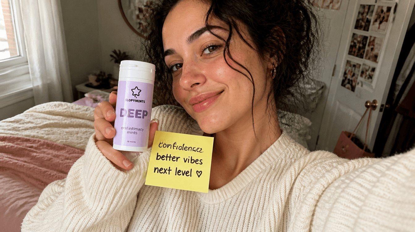 Young customer cozy selfie UGC