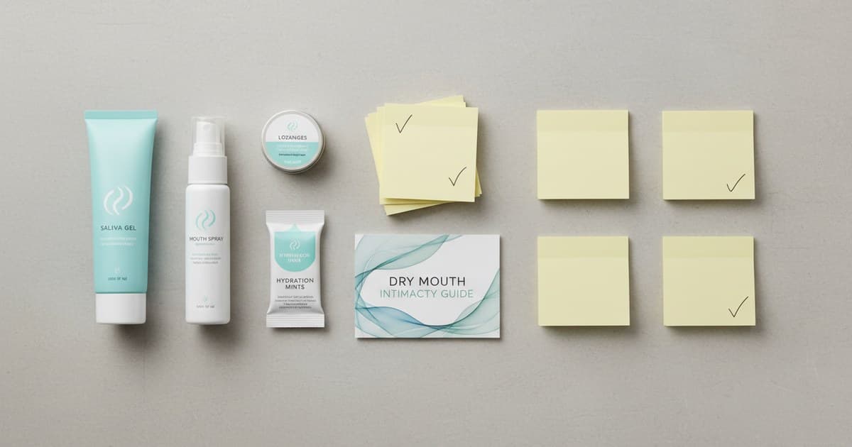 Dry Mouth During Intimacy: What People Actually Use (Saliva Substitutes Guide) - Real-world solutions for mouth dryness during oral sex: saliva substitutes, sprays, lozenges, and hydration mints — compared without shame.